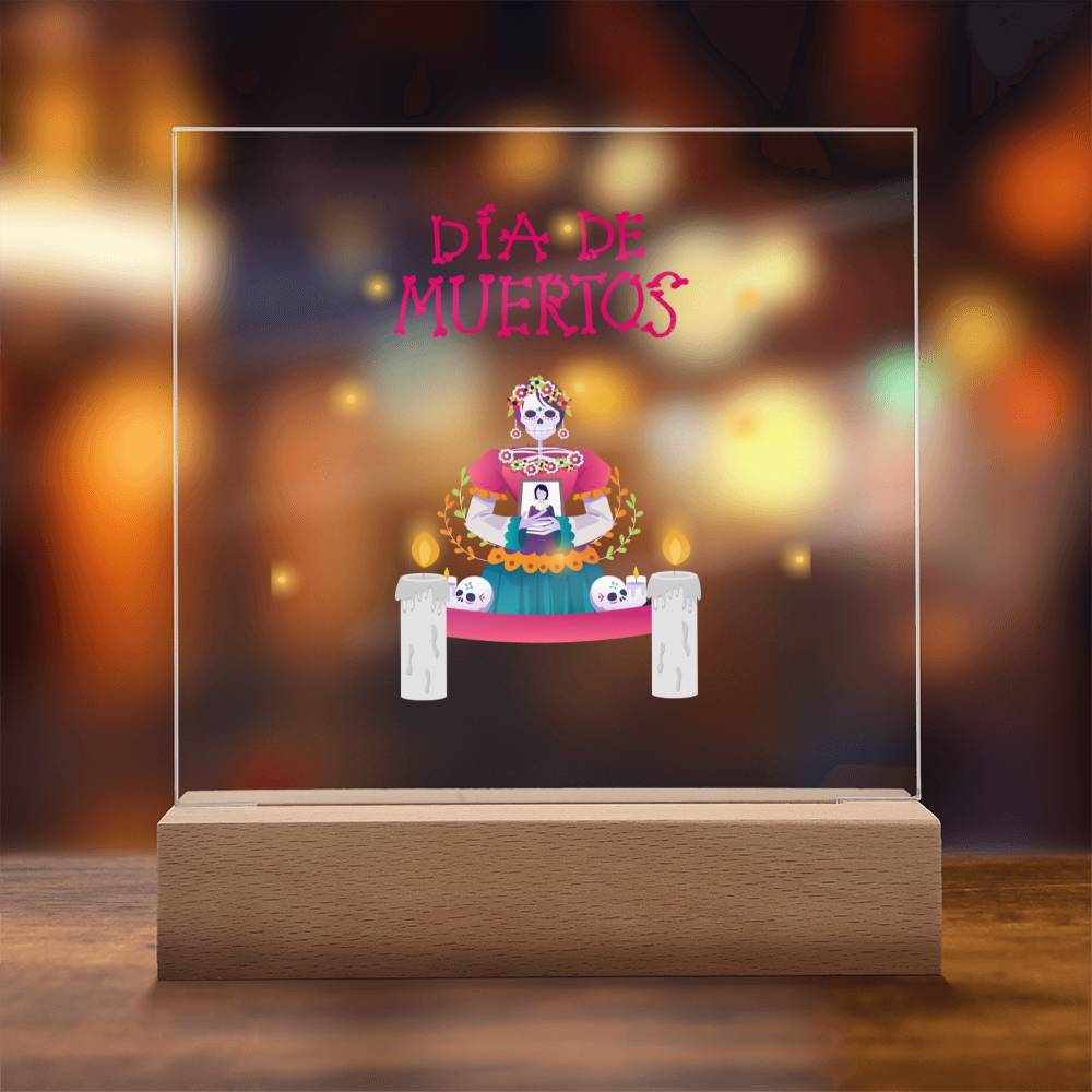 Dia De Muertos Lighted Plaque-[Heartfelt Family Gift]