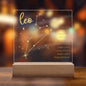 Leo Lighted Acrylic Plaque-[Heartfelt Family Gift]