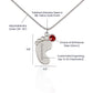 Happy First Mother's day Engraved Baby Feet Birthstone Necklace Gift-[Heartfelt Family Gift]