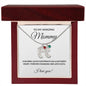 To My Amazing Mommy Engraved Baby Feet Birthstone Necklace in Silver or 18K Gold-[Heartfelt Family Gift]