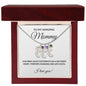To My Amazing Mommy Engraved Baby Feet Birthstone Necklace in Silver or 18K Gold-[Heartfelt Family Gift]