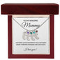 To My Amazing Mommy Engraved Baby Feet Birthstone Necklace in Silver or 18K Gold-[Heartfelt Family Gift]