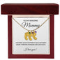 To My Amazing Mommy Engraved Baby Feet Birthstone Necklace in Silver or 18K Gold-[Heartfelt Family Gift]
