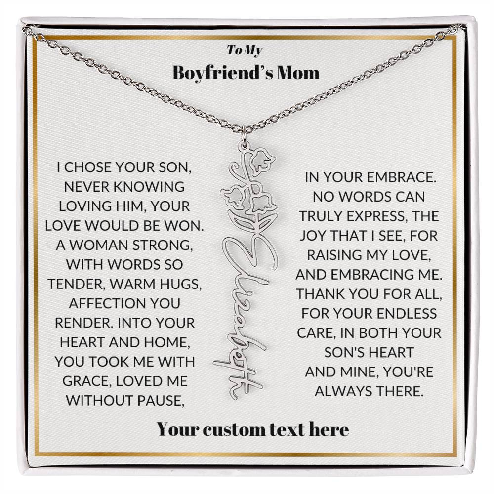 To My Boyfriends Mom Birthflower Necklace Gift-[Heartfelt Family Gift]