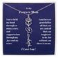 To My Forever Mom  Personalized Birth Flower Name Necklace Gift for Stepmom Foster Mother-[Heartfelt Family Gift]