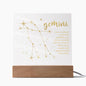 Gemini Lighted Acrylic Plaque-[Heartfelt Family Gift]