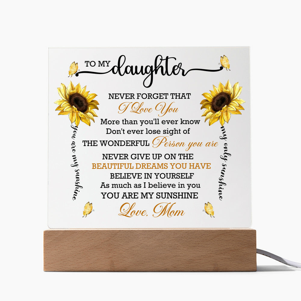 Daughter Sunflower Acrylic Plaque Gift