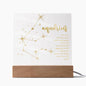 Aquarius Lighted Acrylic Plaque-[Heartfelt Family Gift]