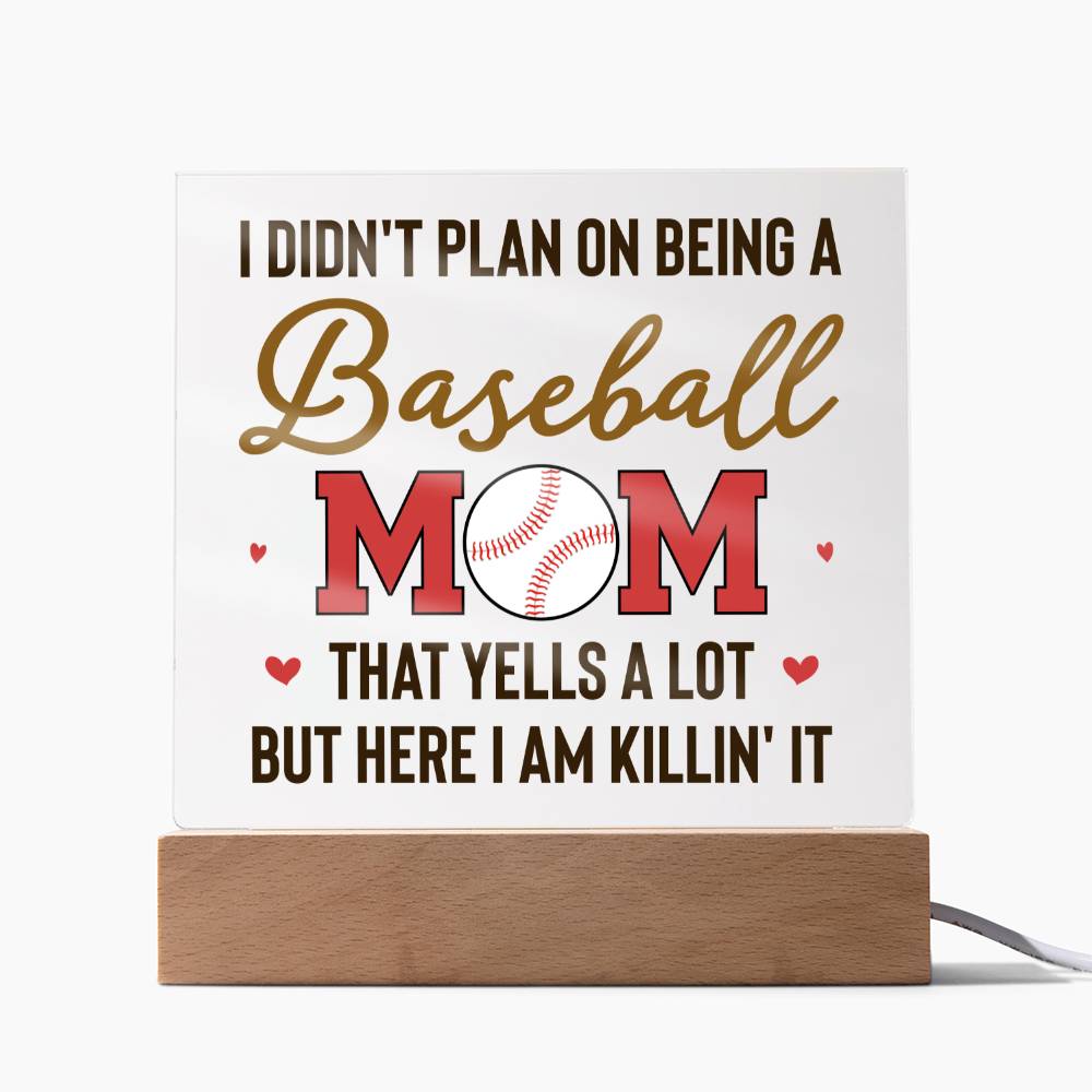 Baseball Mom Acrylic Plaque-[Heartfelt Family Gift]
