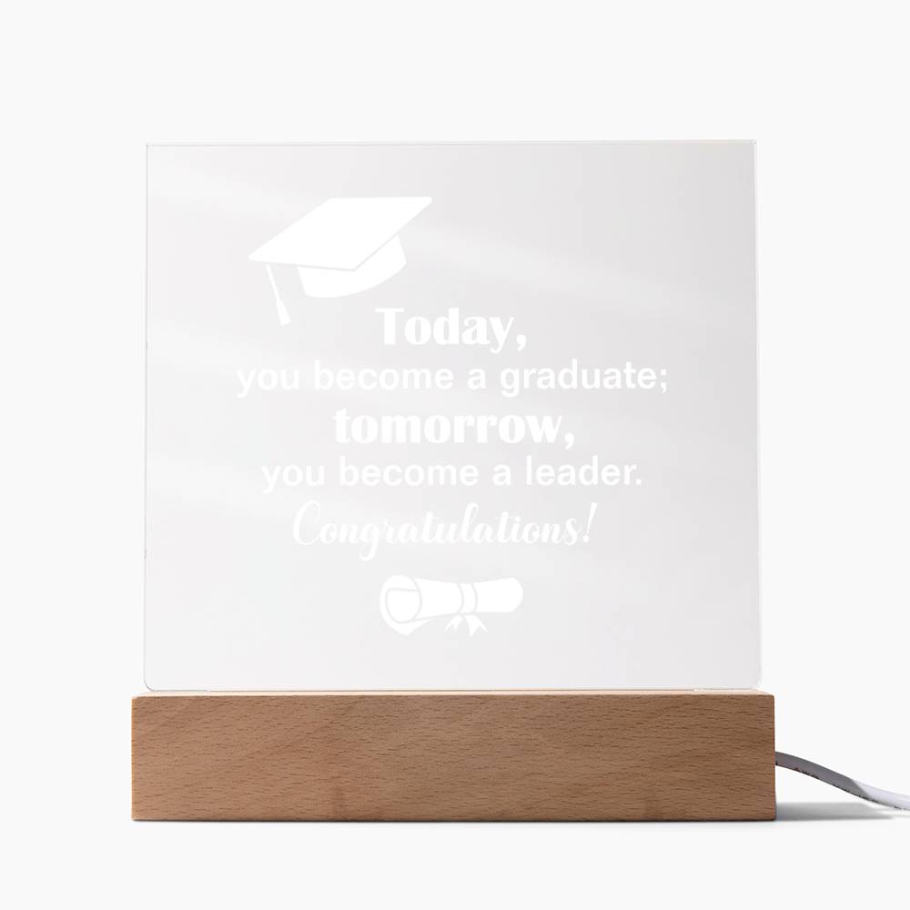 Leader Graduation Plaque Gift-[Heartfelt Family Gift]