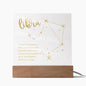 Libra Lighted Acrylic Plaque-[Heartfelt Family Gift]