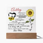 Personalized Name Sunflower Acrylic For Daughter-[Heartfelt Family Gift]