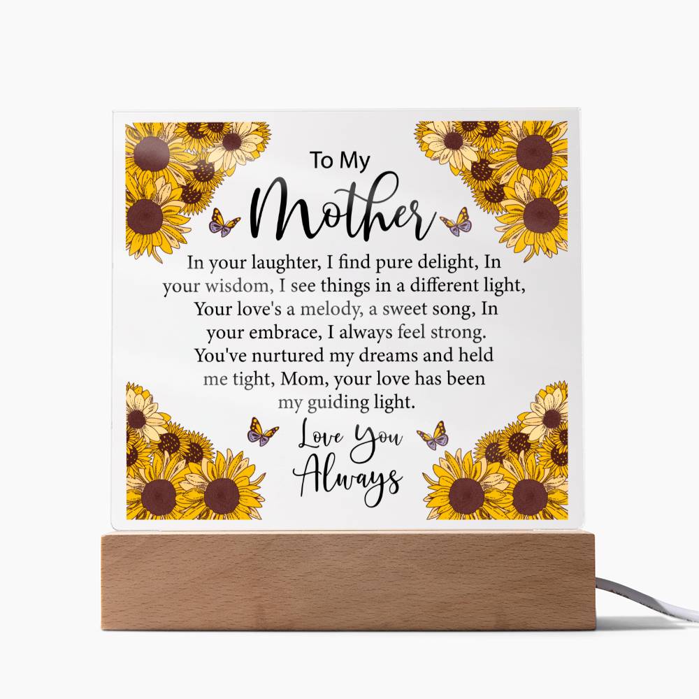 To My Mother Sunflower Acrylic Gift-[Heartfelt Family Gift]