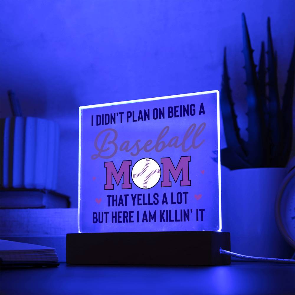 Baseball Mom Acrylic Plaque-[Heartfelt Family Gift]
