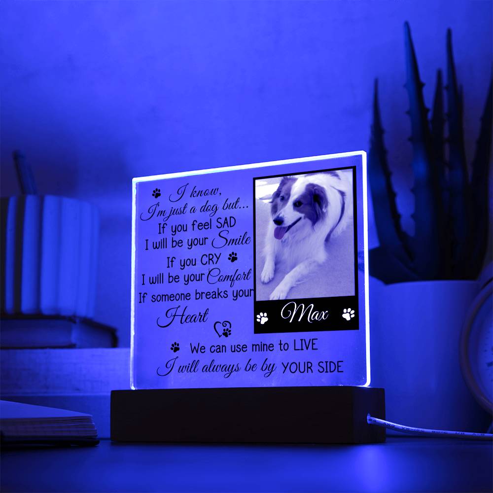 Personalized Dog Photo Acrylic Plaque I Will Always Be By Your Side-[Heartfelt Family Gift]