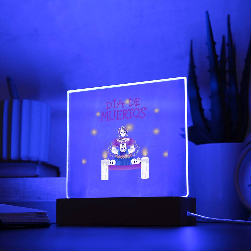 Dia De Muertos Lighted Plaque-[Heartfelt Family Gift]