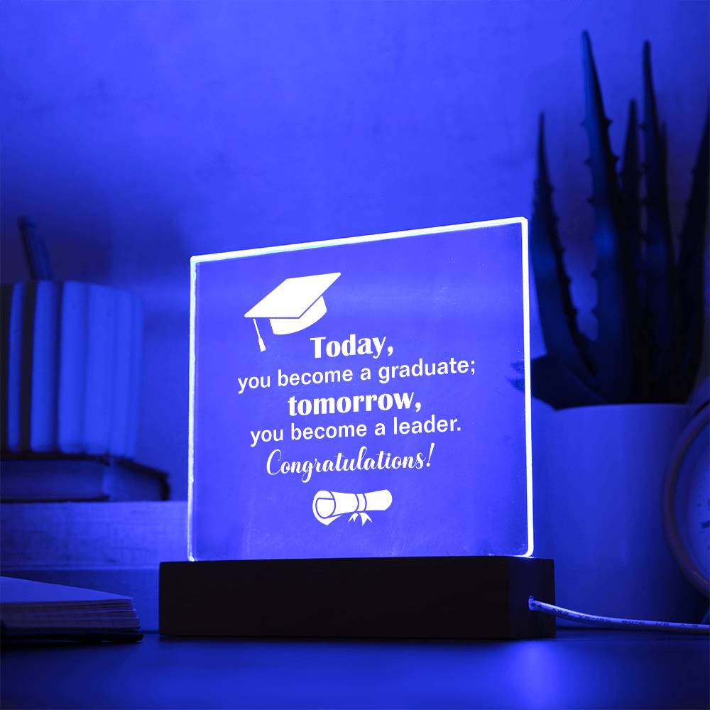 Leader Graduation Plaque Gift-[Heartfelt Family Gift]