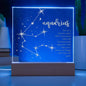 Aquarius Lighted Acrylic Plaque-[Heartfelt Family Gift]