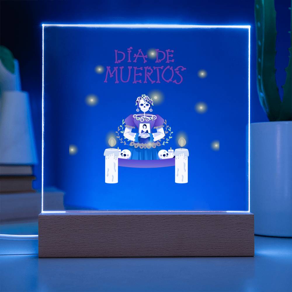 Dia De Muertos Lighted Plaque-[Heartfelt Family Gift]