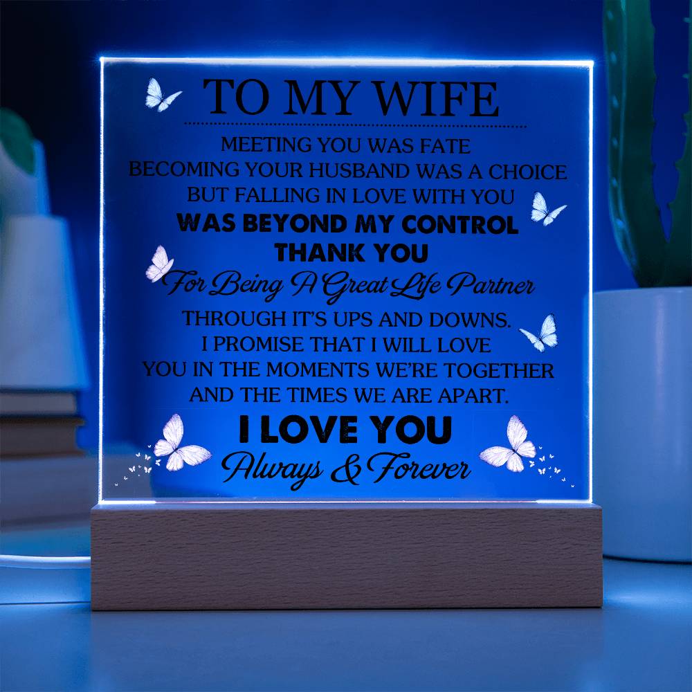 WIfe Acrylic Plaque Gift
