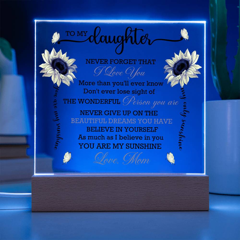 Daughter Sunflower Acrylic Plaque