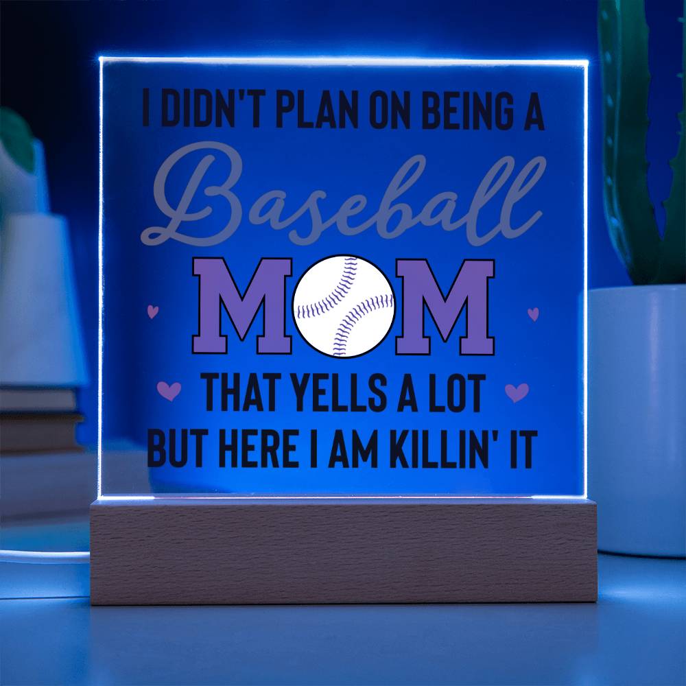 Baseball Mom Acrylic Plaque-[Heartfelt Family Gift]