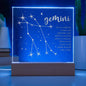 Gemini Lighted Acrylic Plaque-[Heartfelt Family Gift]