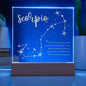 Scorpio Lighted Acrylic Plaque-[Heartfelt Family Gift]
