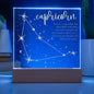 Capricorn Lighted Acrylic Plaque-[Heartfelt Family Gift]