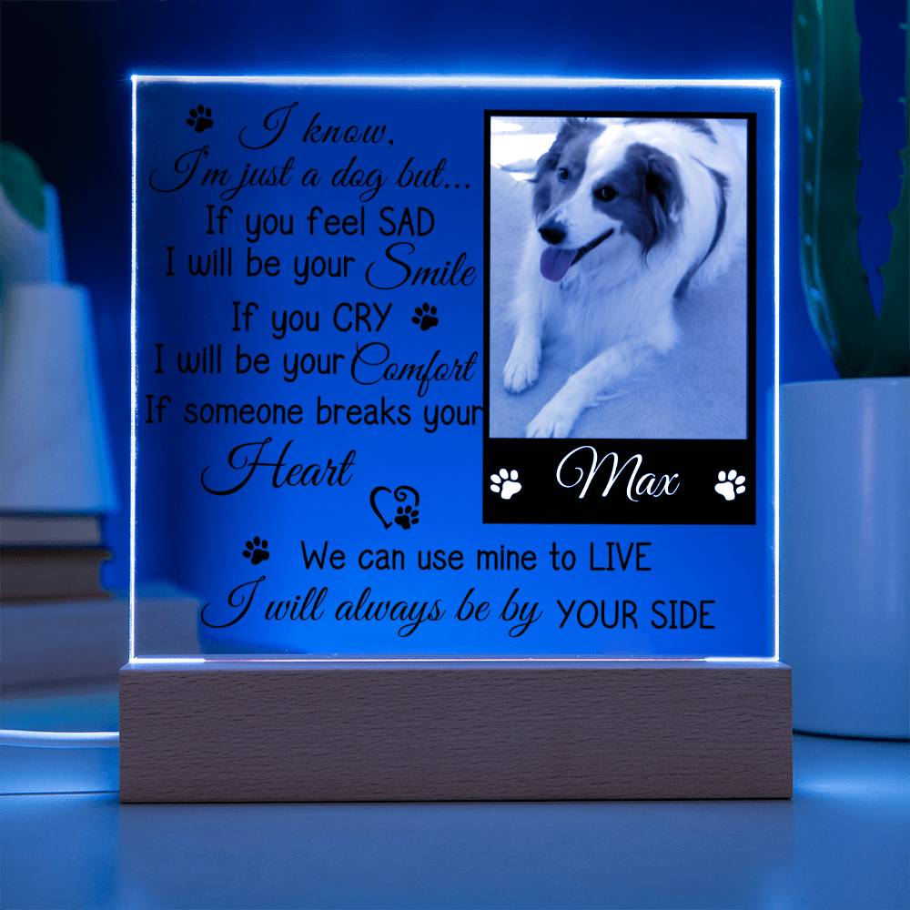 Personalized Dog Photo Acrylic Plaque I Will Always Be By Your Side-[Heartfelt Family Gift]