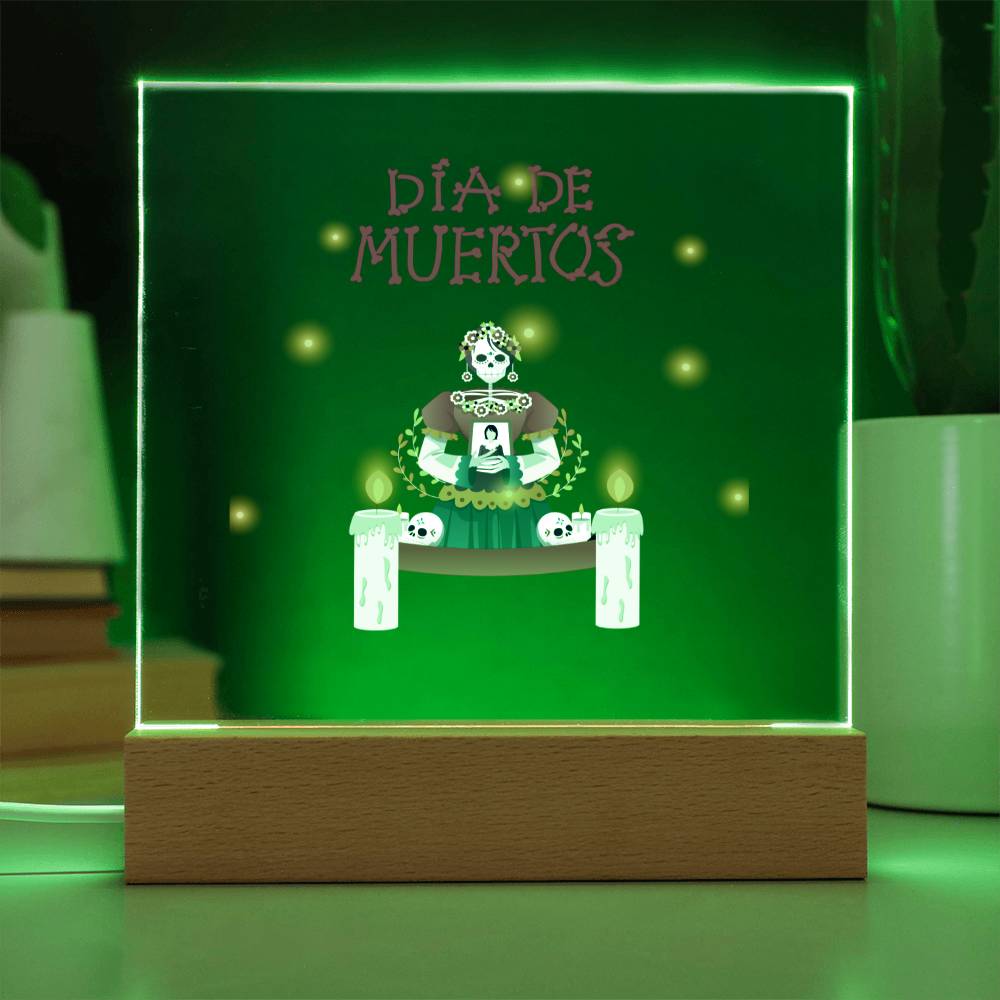 Dia De Muertos Lighted Plaque-[Heartfelt Family Gift]