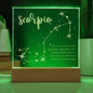 Scorpio Lighted Acrylic Plaque-[Heartfelt Family Gift]