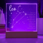 Leo Lighted Acrylic Plaque-[Heartfelt Family Gift]