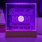 Baseball Mom Acrylic Plaque-[Heartfelt Family Gift]