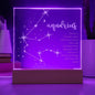 Aquarius Lighted Acrylic Plaque-[Heartfelt Family Gift]