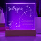 Scorpio Lighted Acrylic Plaque-[Heartfelt Family Gift]