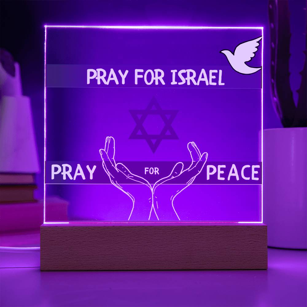 Pray for Israel Israel Strong LED Sign-[Heartfelt Family Gift]