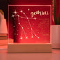 Gemini Lighted Acrylic Plaque-[Heartfelt Family Gift]