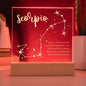 Scorpio Lighted Acrylic Plaque-[Heartfelt Family Gift]