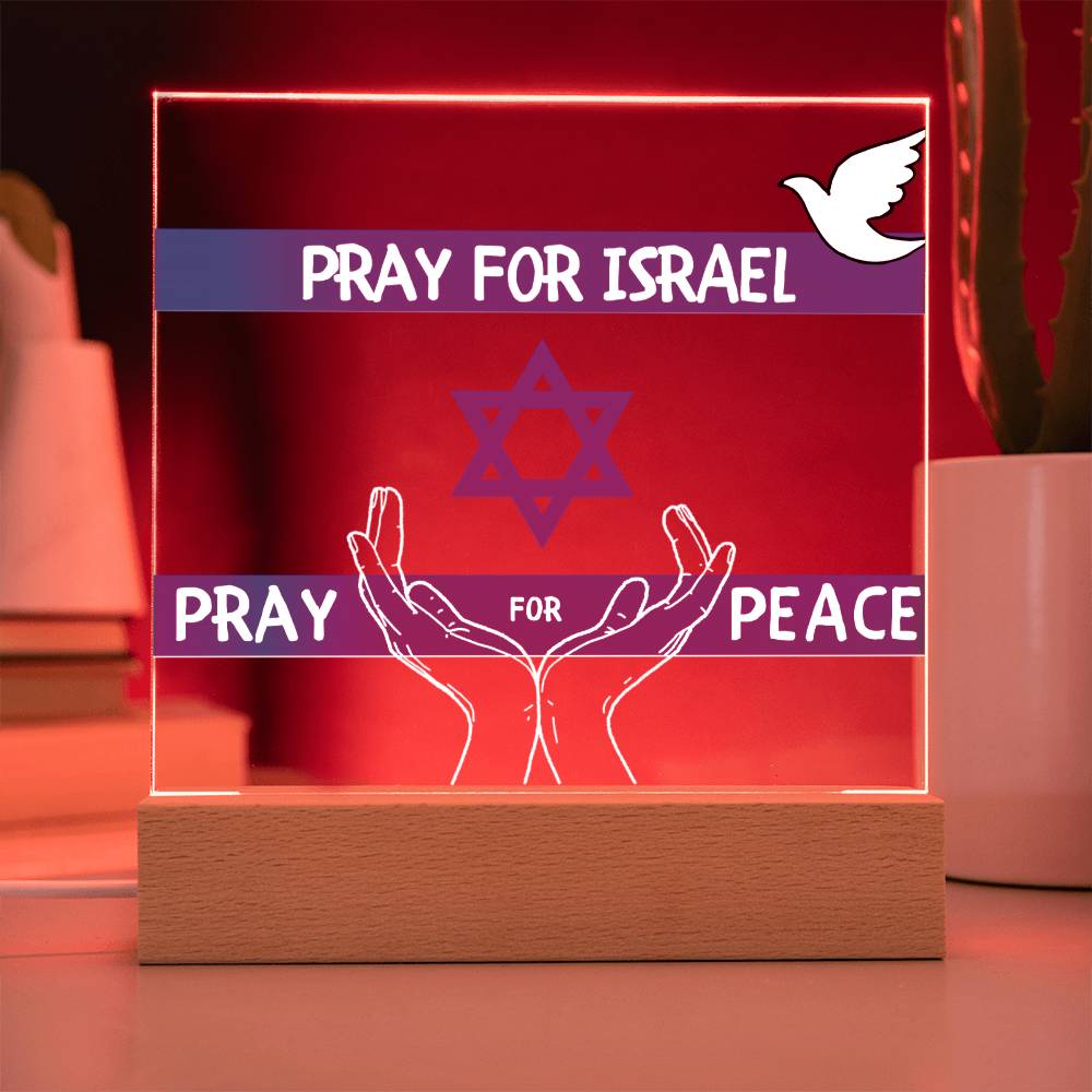 Pray for Israel Israel Strong LED Sign-[Heartfelt Family Gift]