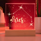 Aries Lighted Acrylic Plaque-[Heartfelt Family Gift]