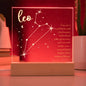 Leo Lighted Acrylic Plaque-[Heartfelt Family Gift]