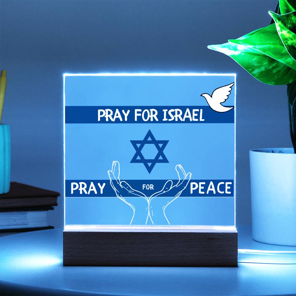 Pray for Israel Israel Strong LED Sign-[Heartfelt Family Gift]