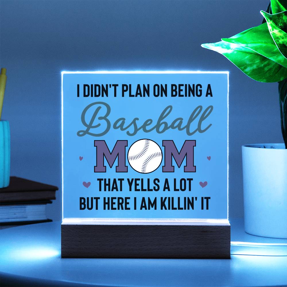 Baseball Mom Acrylic Plaque-[Heartfelt Family Gift]