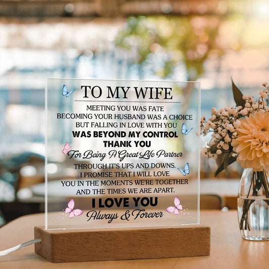 WIfe Acrylic Plaque Gift