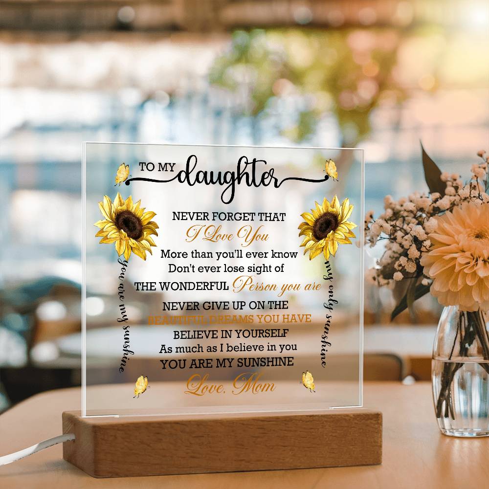 Daughter Sunflower Acrylic Plaque Gift