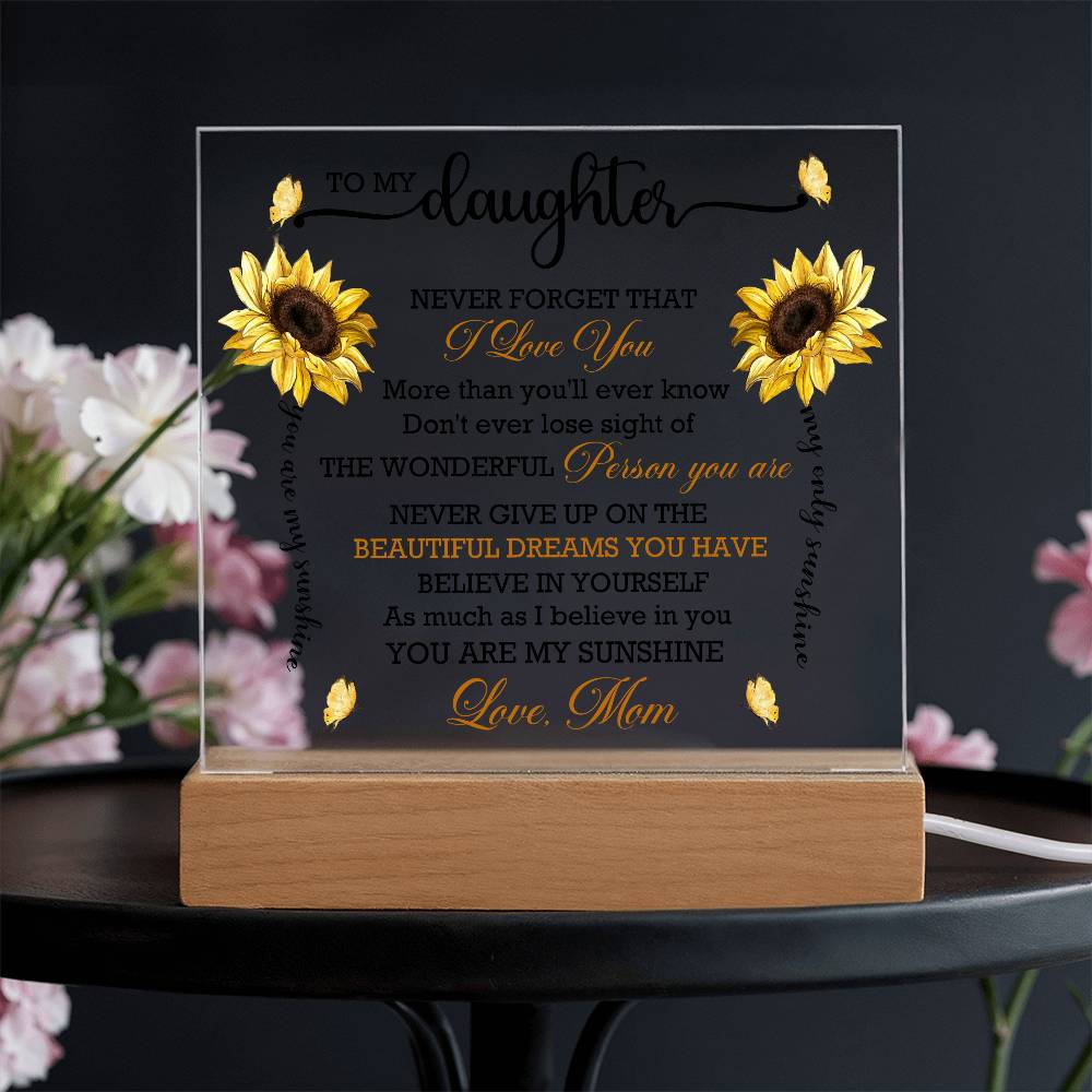 Daughter Sunflower Acrylic Plaque