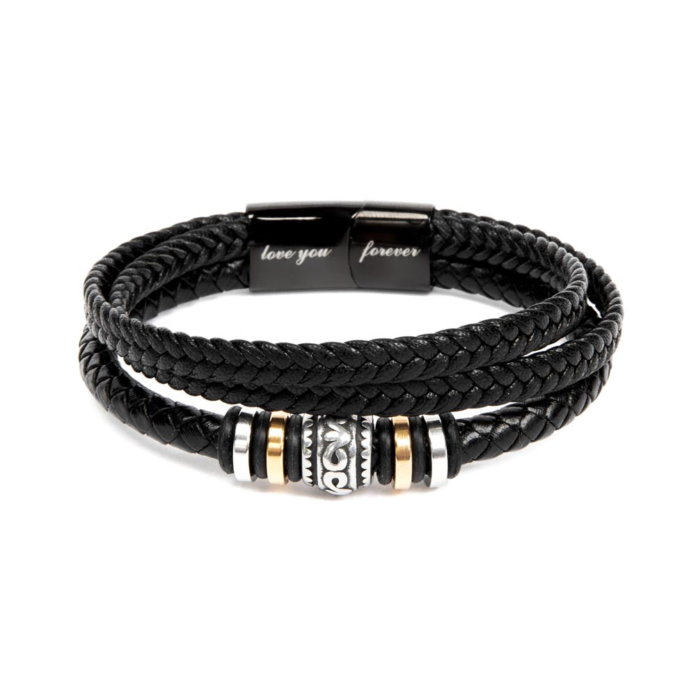 Dad from Daughter Love Your Forever Men's Bracelet-[Heartfelt Family Gift]