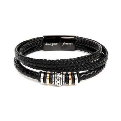Dad from Daughter Love Your Forever Men's Bracelet-[Heartfelt Family Gift]