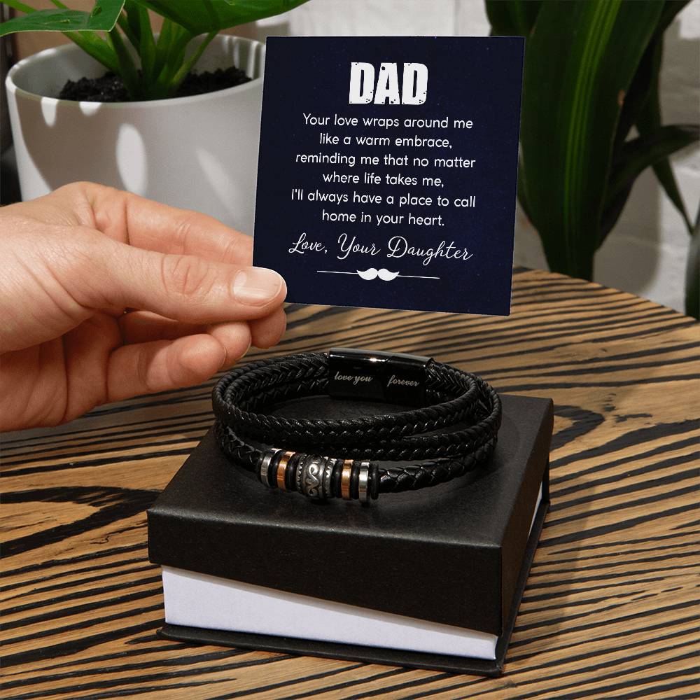 Your Love Wraps Me LIke a Warm Embrace Love Your Forever Men's Bracelet-[Heartfelt Family Gift]